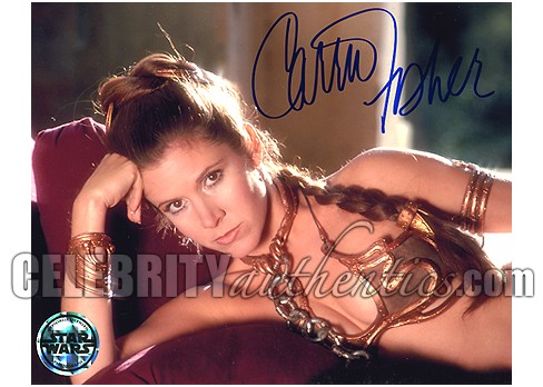 Carrie Fisher Autographed 8x10 Slave 